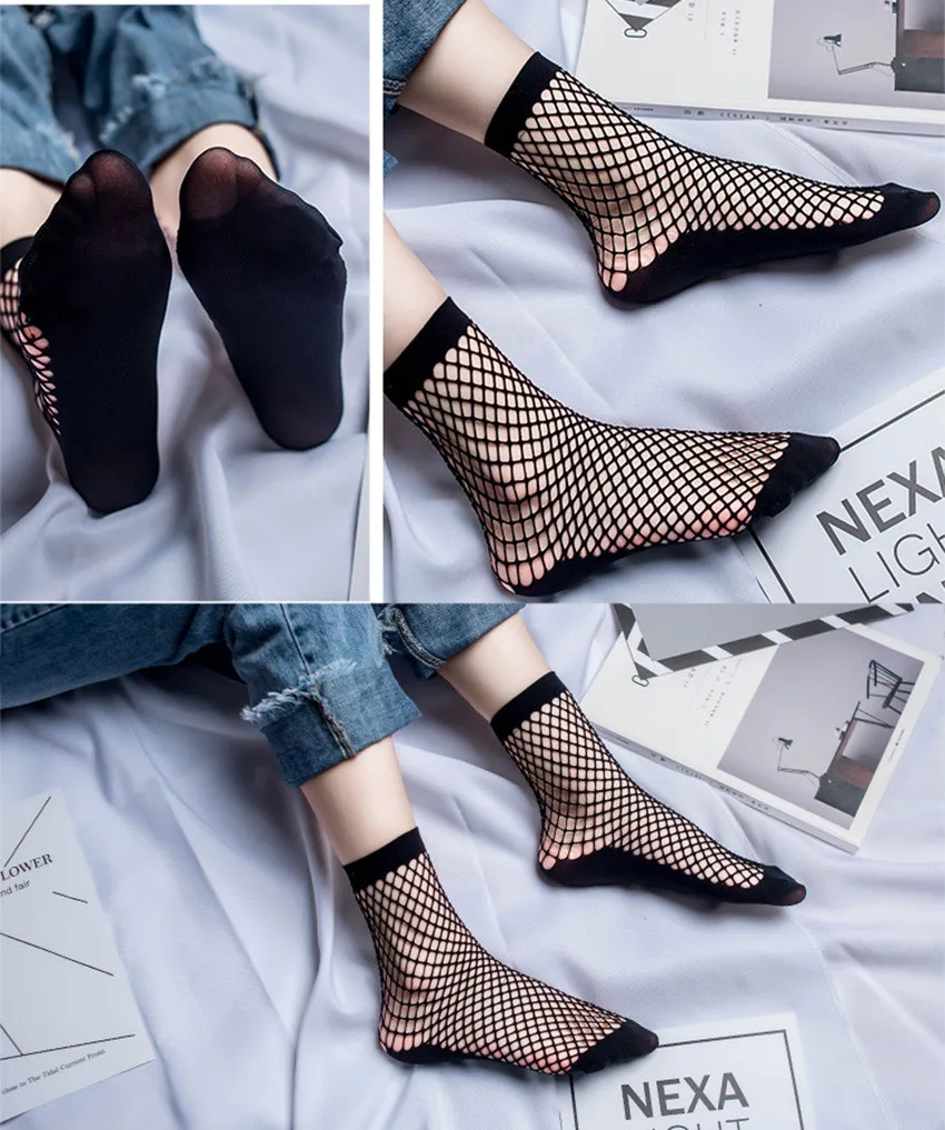 Socks Women Sexy Lace Fishnet Net Plain Top-Ankle Short Socks Stylish meia feminina Summer women's socks #-Y
Socks Women Sexy Lace Fishnet Net Plain Top-Ankle Short Socks Stylish meia feminina Summer women's socks #-Y