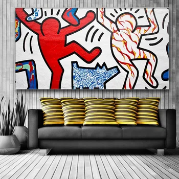100% handmade Canvas Painting Keith HARING Original Pop ART Graffiti On Canvas Street Art Home Decor Decorativer
100% handmade Canvas Painting Keith HARING Original Pop ART Graffiti On Canvas Street Art Home Decor Decorativer