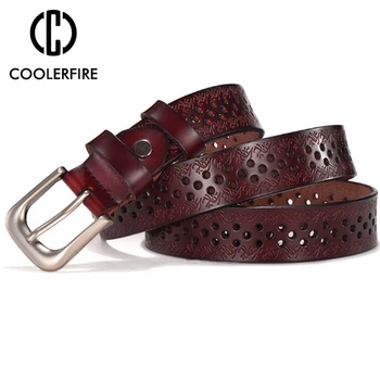 COOLERFIRE New Sale High Quality Luxury Belt Genuine Leather Female Waist Strap Top Pin Buckle Belts For Lady Waistband LB020
COOLERFIRE New Sale High Quality Luxury Belt Genuine Leather Female Waist Strap Top Pin Buckle Belts For Lady Waistband LB020