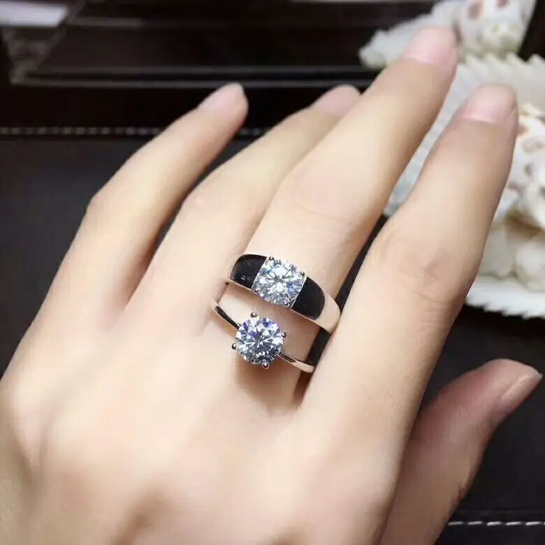[MeiBaPJ Glittering Natural Moissanite Gemstone Lovers' Ring Real 925 Sterling Silver Charm Fine Wedding Jewelry
[MeiBaPJ Glittering Natural Moissanite Gemstone Lovers' Ring Real 925 Sterling Silver Charm Fine Wedding Jewelry