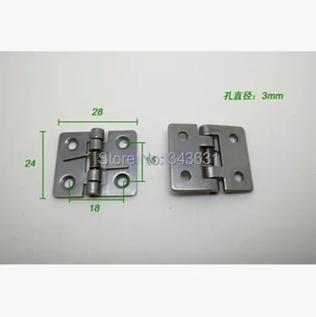 25PCS/LOT 24*28*1.5 Stainless Steel Spring Box Door Hinge 
25PCS/LOT 24*28*1.5 Stainless Steel Spring Box Door Hinge