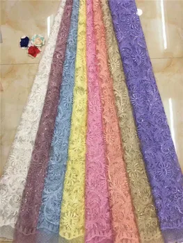African Lace Fabric Feather Embroidered Nigerian Laces Fabric Bridal High Quality Wedding French Tulle Lace Fabric White, purple
African Lace Fabric Feather Embroidered Nigerian Laces Fabric Bridal High Quality Wedding French Tulle Lace Fabric White, purple