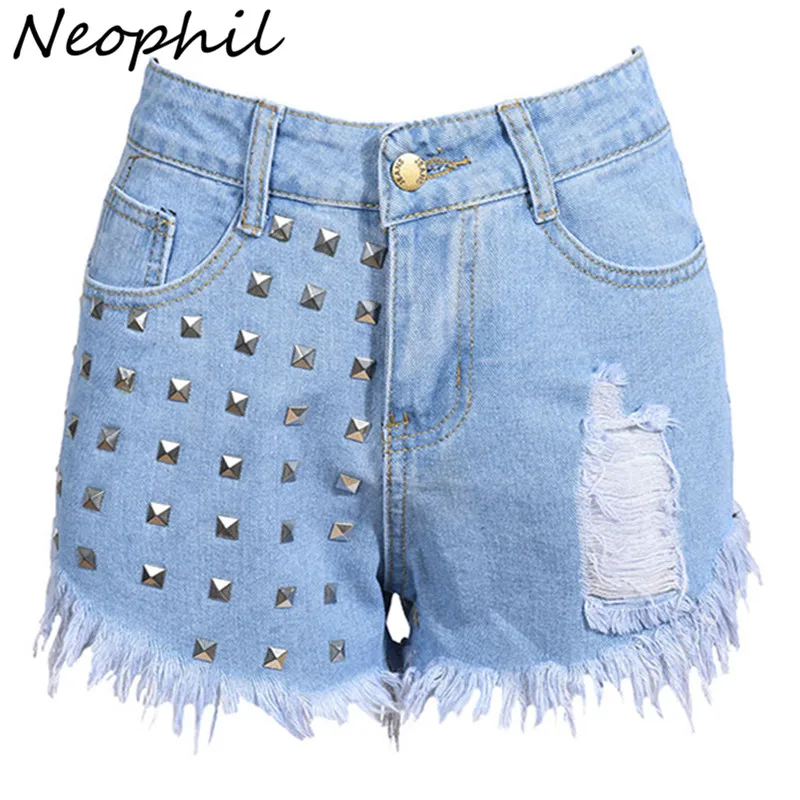 Neophil 2019 Womens Tassel Rivet Ripped Loose Shorts Jeans High Waist Vintage Punk Style Sexy Hot Ladies Denim Short Pants P1603
Neophil 2019 Womens Tassel Rivet Ripped Loose Shorts Jeans High Waist Vintage Punk Style Sexy Hot Ladies Denim Short Pants P1603