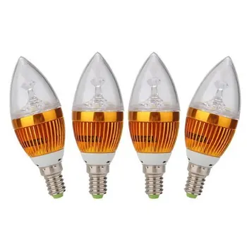 

HR 4 X E14 Ampoule Lampe Spot 3 LEDs Blanc Chaud 3600K -6000K 6W Free shipping candle bulb