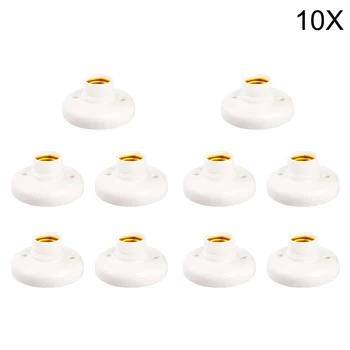 10X white E27 screw lamp base bulb socket light holder for home Socket Holder Plastic White Round Adapter
10X white E27 screw lamp base bulb socket light holder for home Socket Holder Plastic White Round Adapter