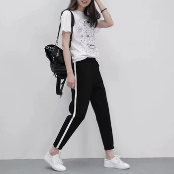 New Harem Pants New Casual Long Trousers For Women 2019 Hot Sale White Side Striped Thin Ankle-Length Pants Female Pencil Pant
New Harem Pants New Casual Long Trousers For Women 2019 Hot Sale White Side Striped Thin Ankle-Length Pants Female Pencil Pant
