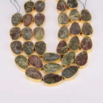 20x30mm 11pcs strand Plating Gold Edge Unakite Stones Loose Beads Pendants Supply,Unakite Flat Teardrop Beads Beading Bracelet
20x30mm 11pcs strand Plating Gold Edge Unakite Stones Loose Beads Pendants Supply,Unakite Flat Teardrop Beads Beading Bracelet