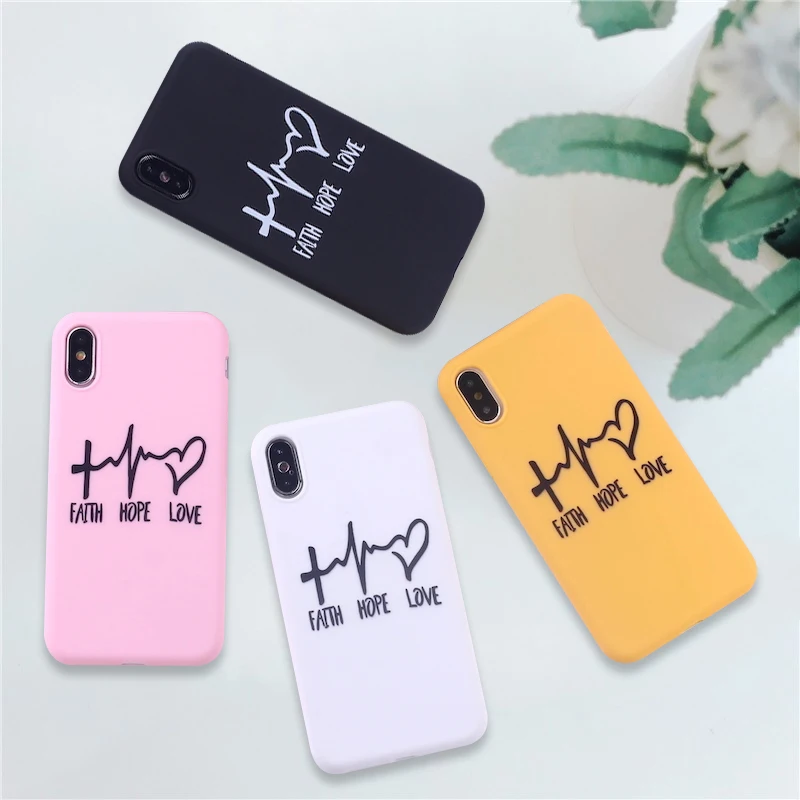 JAMULAR Simple Letter Love Hope Faith Case Cover For iPhone 8 XS MAX XR X 7 6 6s Plus Candy Color Soft Silicone Phone Coque Capa
JAMULAR Simple Letter Love Hope Faith Case Cover For iPhone 8 XS MAX XR X 7 6 6s Plus Candy Color Soft Silicone Phone Coque Capa