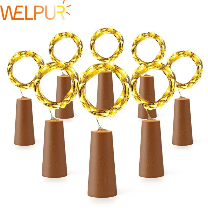 Wine Bottle Lights Cork 6.5ft 20LED Battery Powered Garland DIY Christmas String Lights For Decoracion Party Halloween Wedding
Wine Bottle Lights Cork 6.5ft 20LED Battery Powered Garland DIY Christmas String Lights For Decoracion Party Halloween Wedding