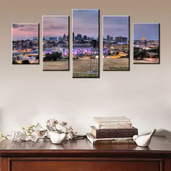 5 Panels Kansas City Sunset Lighting Building Landscape Picture Wall Art Canvas Painting for Office Room Wall Decor Dropshipping
5 Panels Kansas City Sunset Lighting Building Landscape Picture Wall Art Canvas Painting for Office Room Wall Decor Dropshipping
