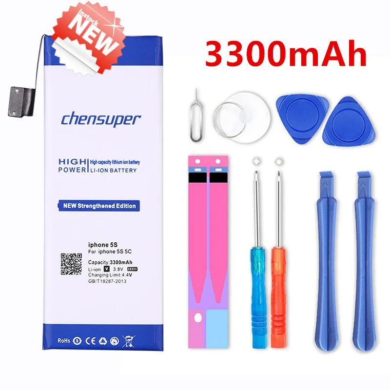 Chensuper 3300 mAh batería del teléfono móvil para iphone 5S iphone 5S iphone 5C iphone 5c +
Chensuper 3300 mAh batería del teléfono móvil para iphone 5S iphone 5S iphone 5C iphone 5c +