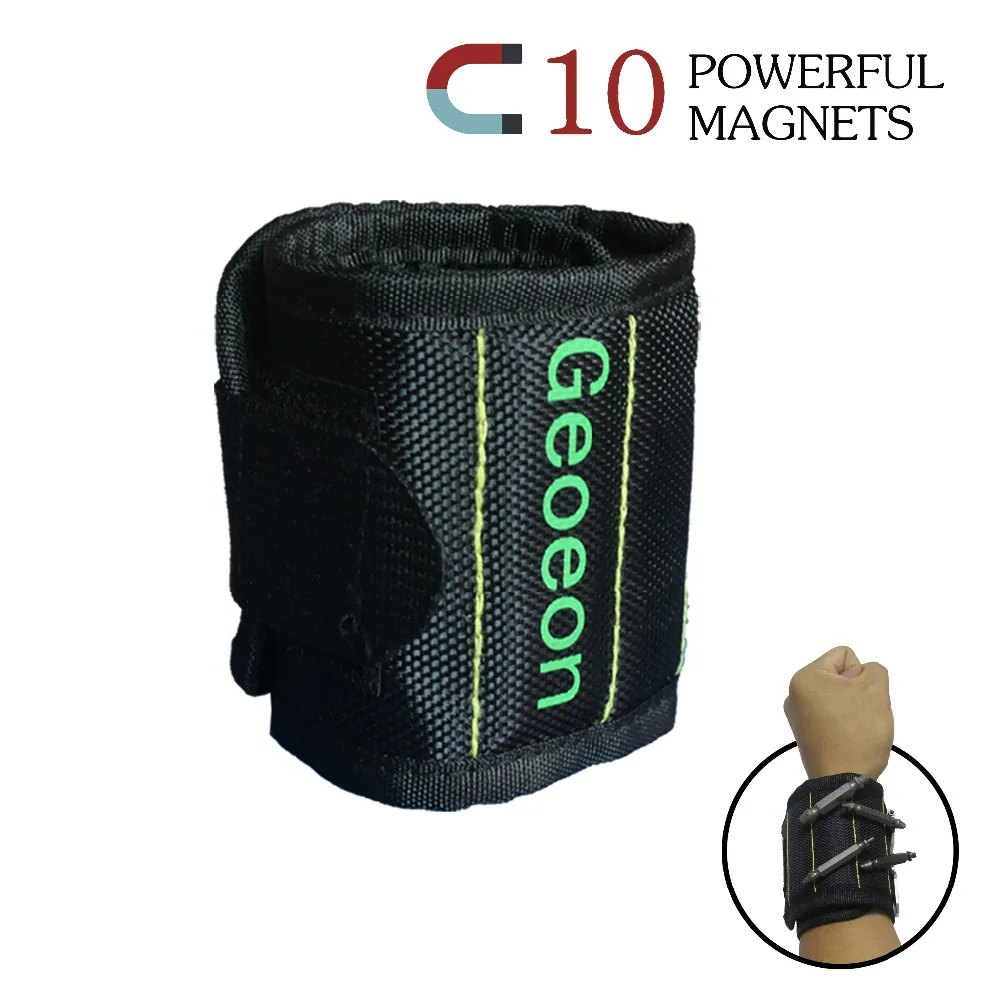 Geoeon Magnetic Wristband Tool bag 10pcs Strong Magnets Hand Bracelet For Holding Hammer Pliers Screws D28
Geoeon Magnetic Wristband Tool bag 10pcs Strong Magnets Hand Bracelet For Holding Hammer Pliers Screws D28