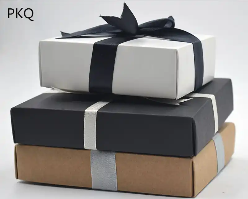 ribbon aircraft cardboard box event gift packaging kraft paper