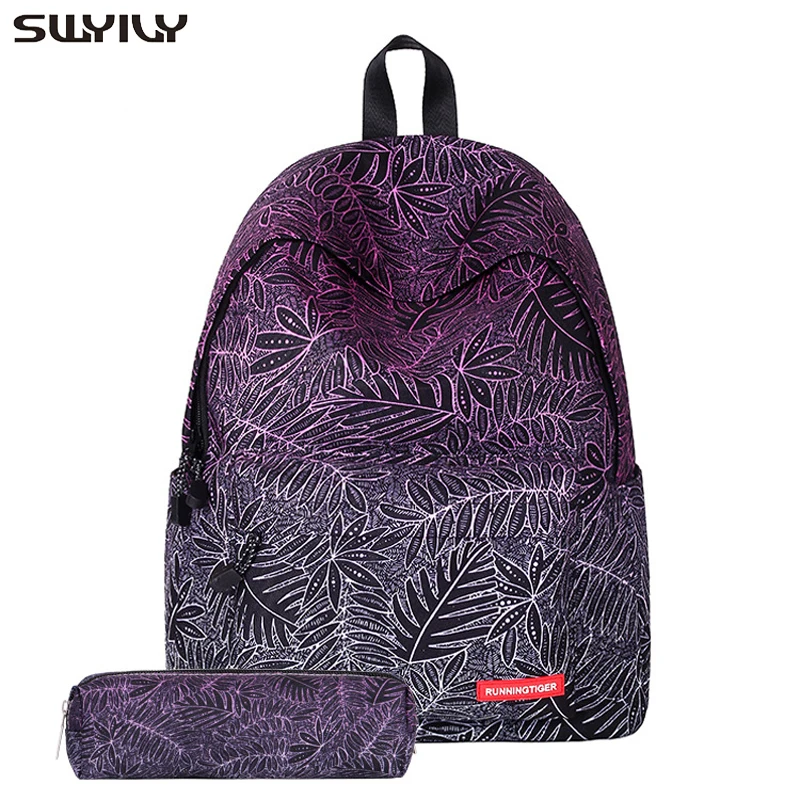 SWYIVY Backpack Women Notebook Backpack Leaves Printing Backpacks School Bags For Teenage With Bag For Pen Shoulder Packs 2019
SWYIVY Backpack Women Notebook Backpack Leaves Printing Backpacks School Bags For Teenage With Bag For Pen Shoulder Packs 2019