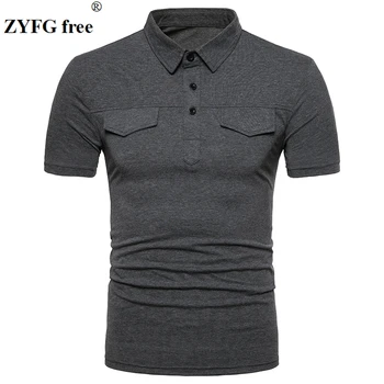 2018 Summer T-shirt New Fashion Brand Clothing Male Solid Color Slim Fit turn-down Collar Casual Short Sleeve t-Shirt Men Tops
2018 Summer T-shirt New Fashion Brand Clothing Male Solid Color Slim Fit turn-down Collar Casual Short Sleeve t-Shirt Men Tops