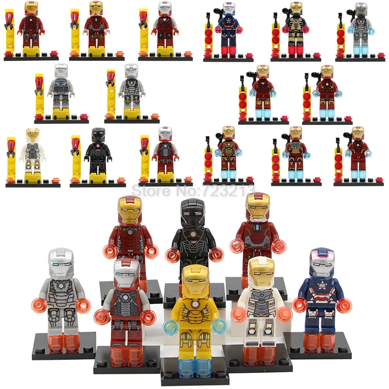 8pcs/lot Iron Man Figure Set Ironman Legoingly Super Hero Marvel the Avengers Building Blocks Model Bricks Kits Educational Toys
8pcs/lot Iron Man Figure Set Ironman Legoingly Super Hero Marvel the Avengers Building Blocks Model Bricks Kits Educational Toys
