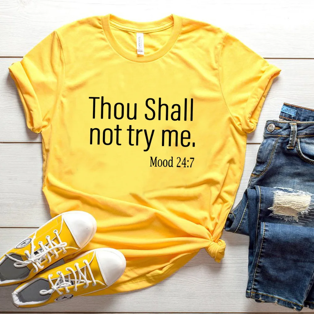 Thou Shall Not Try Me Shirt Cotton Graphic Tees for Women Girls Cute New Women top Fun Drinking tShirt Mood Short Sleeves slogan
Thou Shall Not Try Me Shirt Cotton Graphic Tees for Women Girls Cute New Women top Fun Drinking tShirt Mood Short Sleeves slogan