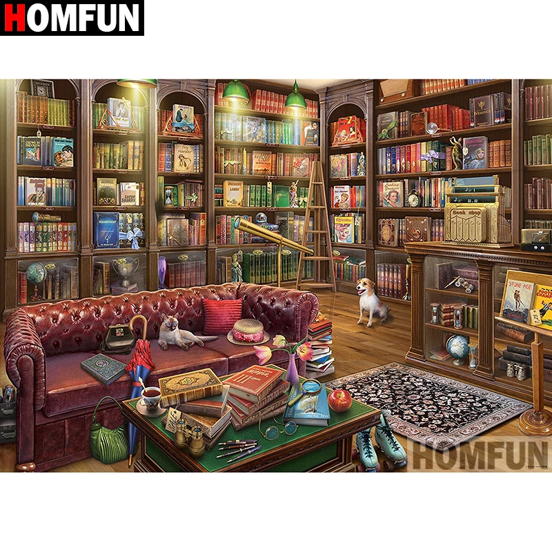HOMFUN 5D Diamond "Book scenery" Diamond Embroidery Full Round/ Square Diy Diamond Painting Cross Stitch Home Decor A08418
HOMFUN 5D Diamond "Book scenery" Diamond Embroidery Full Round/ Square Diy Diamond Painting Cross Stitch Home Decor A08418