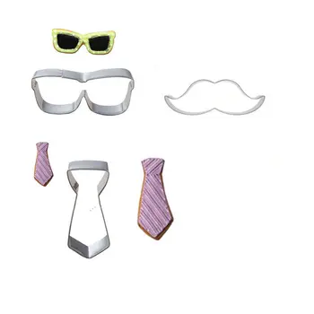 3pcs/set Mustache Tie Sunglasses Frame Metal Cookie Cutters Bakeware Cake Decorating Biscuit Stamp Kitchen Baking Accessories
3pcs/set Mustache Tie Sunglasses Frame Metal Cookie Cutters Bakeware Cake Decorating Biscuit Stamp Kitchen Baking Accessories