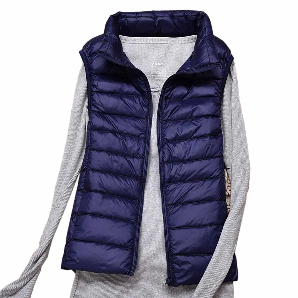 Winter Women Vest Sleeveless Coat Ultra Light White Duck Down Vest Female Slim Warm Women's Windproof Autumn Female Waistcoat
Winter Women Vest Sleeveless Coat Ultra Light White Duck Down Vest Female Slim Warm Women's Windproof Autumn Female Waistcoat