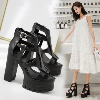 YMECHIC Sexy Party Summer 2019 Gladiator Sandals Women Ankle Buckle Strap Shoes Platform Sandals Block Heels Goth Shoes Woman
YMECHIC Sexy Party Summer 2019 Gladiator Sandals Women Ankle Buckle Strap Shoes Platform Sandals Block Heels Goth Shoes Woman