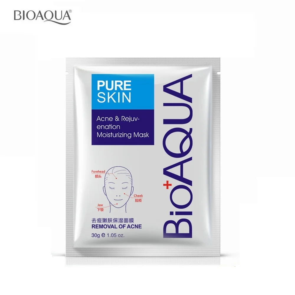 

30g BIOAQUA Acne Treatment Facial Mask Effective Removal Acne Face Mask Moisture Nourishing Oil Control Mask Sheet For Man/Woman