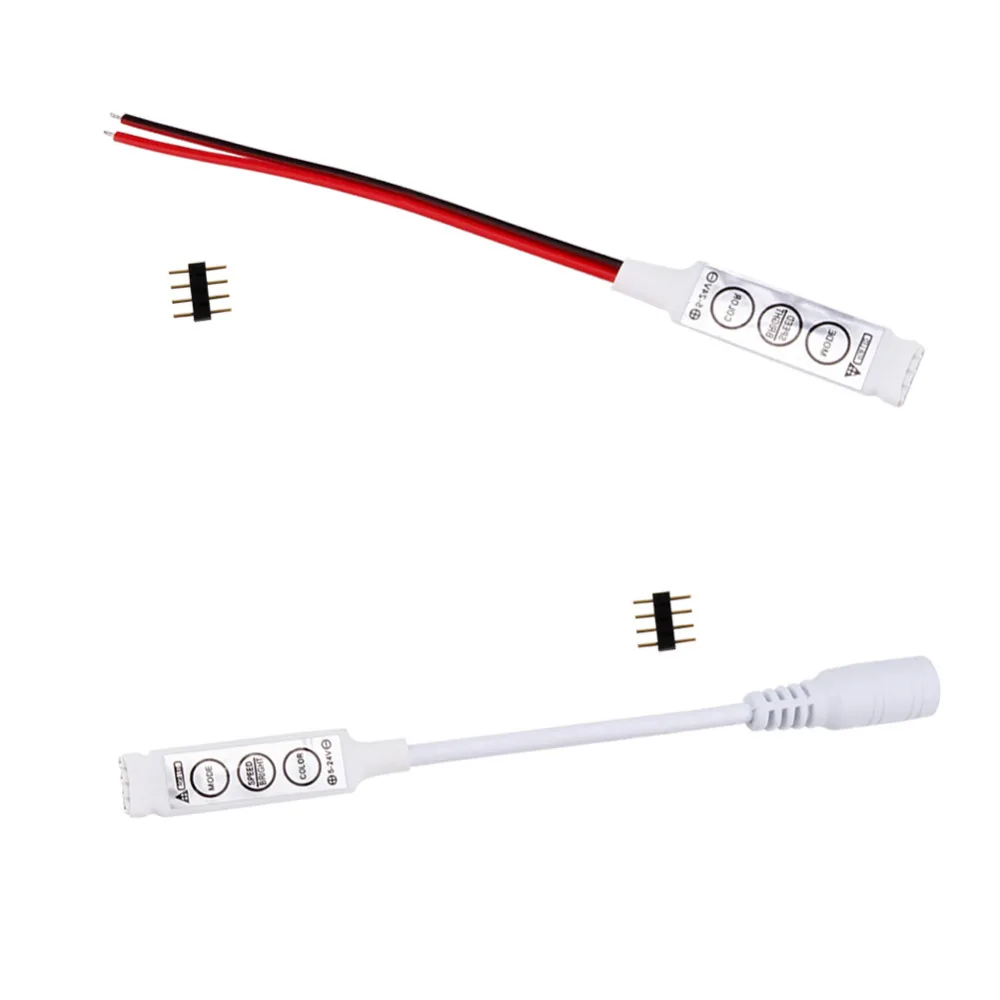 DC12V Led Controller Mini 3 keys with Female DC Connector to Control RGB 4pin LED Strip Light SMD5050 3528
DC12V Led Controller Mini 3 keys with Female DC Connector to Control RGB 4pin LED Strip Light SMD5050 3528
