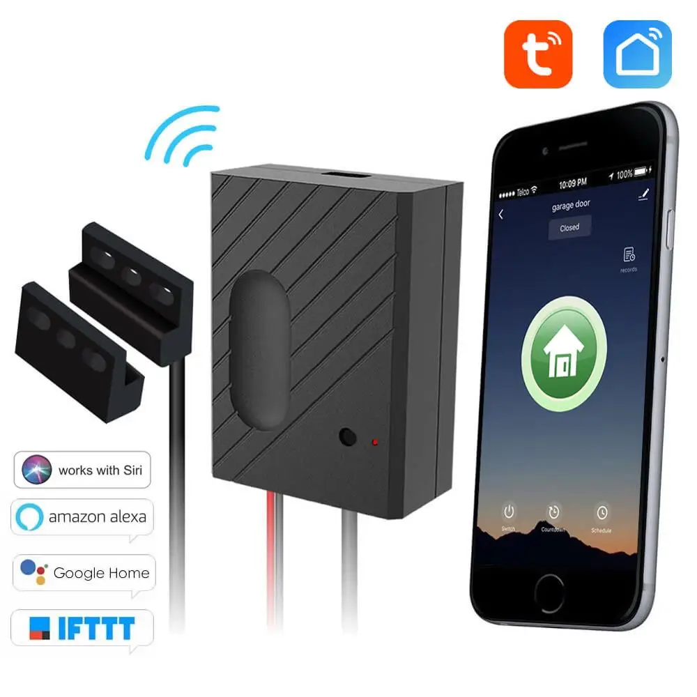 Tuya Smart APP WiFi Schalter Garage Tьr Controller fьr Auto Garage Tьrцffner APP Fernbedienung Timing Voice Control
Tuya Smart APP WiFi Schalter Garage Tьr Controller fьr Auto Garage Tьrцffner APP Fernbedienung Timing Voice Control