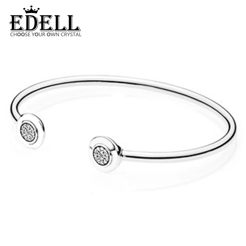 EDELL 100% 925 Sterling Silver Open Bracelet Ladies Fashion Elegant Jewelry Bracelet DIY Beaded Gift
EDELL 100% 925 Sterling Silver Open Bracelet Ladies Fashion Elegant Jewelry Bracelet DIY Beaded Gift