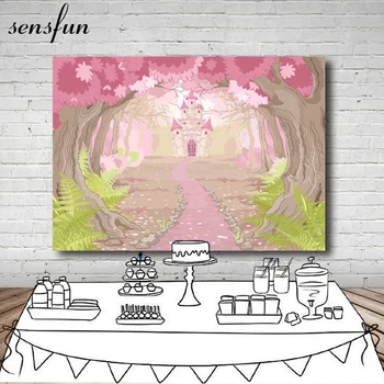 Sensfun Pink Castle Forest Tree-lined Trail Green Grass Backdrop For Girls Birthday Party Baby Shower Backgrounds Vinyl
Sensfun Pink Castle Forest Tree-lined Trail Green Grass Backdrop For Girls Birthday Party Baby Shower Backgrounds Vinyl