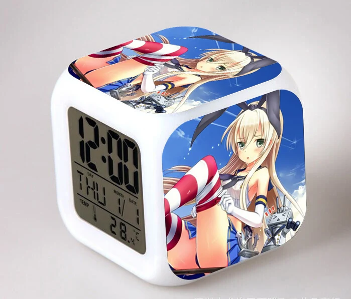 Creative Anime Kantai Collection Led Action Figure Clock Cute Shimakaze Despertador Digital Clock Night Glowing Model Doll Toy
Creative Anime Kantai Collection Led Action Figure Clock Cute Shimakaze Despertador Digital Clock Night Glowing Model Doll Toy