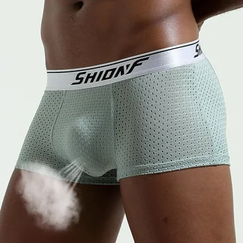 Men Underwear Boxers Breathable Mesh Men's Boxers Shorts Male Underpants Ice Silk Panties Mens Sexy Bikini Shorts
Men Underwear Boxers Breathable Mesh Men's Boxers Shorts Male Underpants Ice Silk Panties Mens Sexy Bikini Shorts