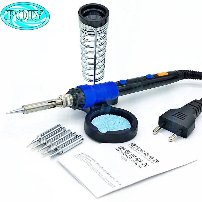 YIHUA 928D Soldering Iron LCD Digital Temperature Adjustable Electric Soldering Iron Welding Tool 5pcs Tips Tweezers Solder Wire
YIHUA 928D Soldering Iron LCD Digital Temperature Adjustable Electric Soldering Iron Welding Tool 5pcs Tips Tweezers Solder Wire