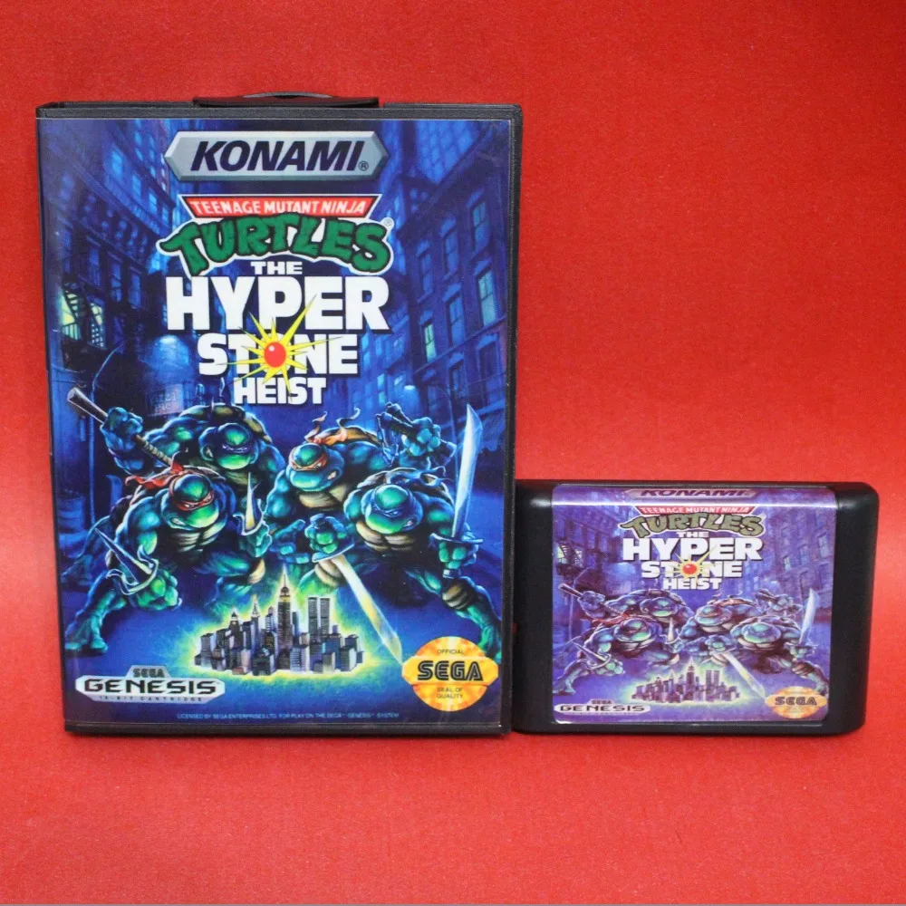 Turtles The Hyperstone Heist 16 bit MD card with Retail box for Sega MegaDrive Video Game console system
Turtles The Hyperstone Heist 16 bit MD card with Retail box for Sega MegaDrive Video Game console system