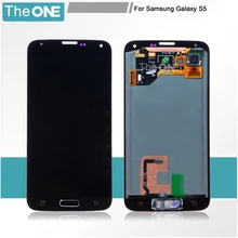 Touch Screen Digitizer + LCD Display Assembly Replacement with home button for Samsung Galaxy S5 i9600 G900A Free Shipping