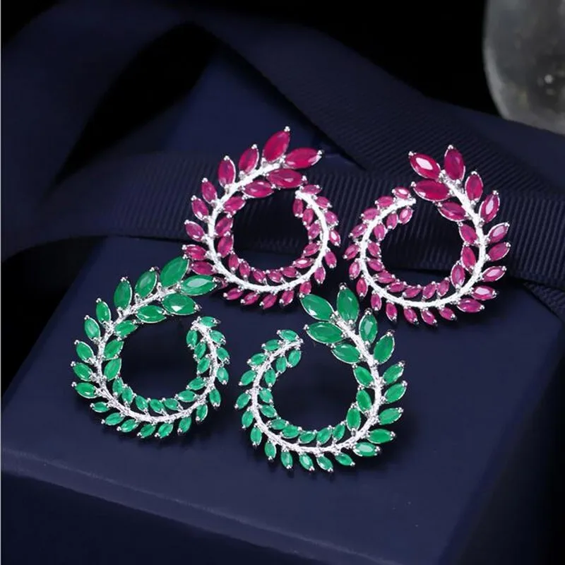 New Design Three colors Sparkly Olive Branch Leaf Shape Marquise Cut Big Cubic Zirconia Stud Earrings For Women Fashion Jewelry
New Design Three colors Sparkly Olive Branch Leaf Shape Marquise Cut Big Cubic Zirconia Stud Earrings For Women Fashion Jewelry