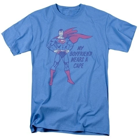 Trevco Dc-Wears A Cape - Short Sleeve Adult 18-1 Tee - Carolina Blue 2X (1)