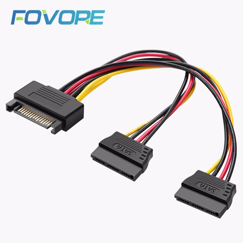 SATA Power Cable 15 PIN SATA Male interface to 2 15 PIN SATA Female interface Power Supply Cable 1 to 2 1 Male to 2 Female
SATA Power Cable 15 PIN SATA Male interface to 2 15 PIN SATA Female interface Power Supply Cable 1 to 2 1 Male to 2 Female