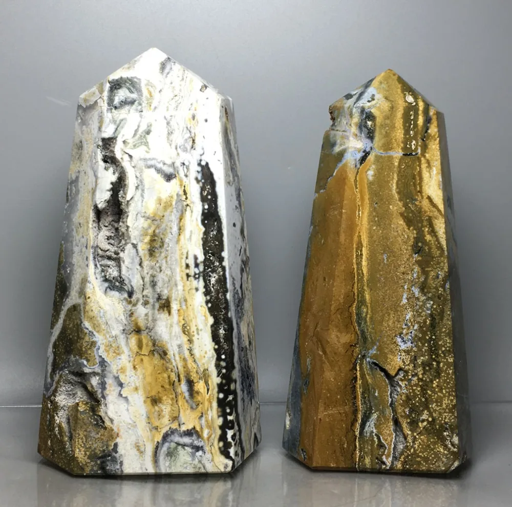 804g 2pcs high quality fengshui natural QUARTZ crystals healing stones OCEAN JASPER points wand
804g 2pcs high quality fengshui natural QUARTZ crystals healing stones OCEAN JASPER points wand