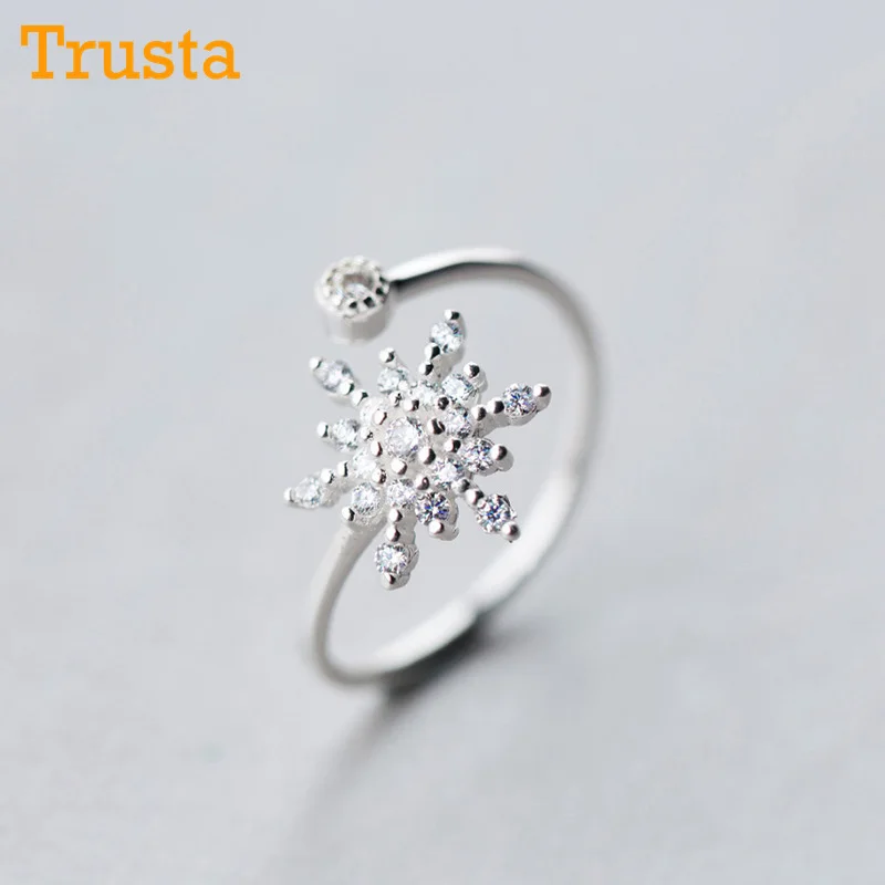 Trusta 2018 Women Snowflake CZ Ring Opening Fashion Jewelry Pure 100% 925 Sterling Silver Finger Rings Best Gift DS488
Trusta 2018 Women Snowflake CZ Ring Opening Fashion Jewelry Pure 100% 925 Sterling Silver Finger Rings Best Gift DS488