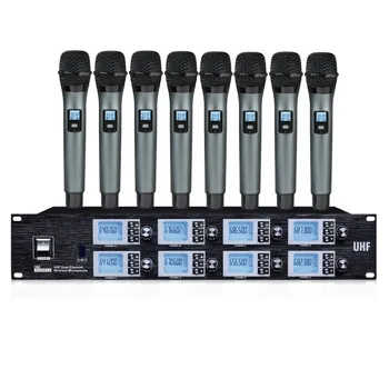 Bolymic UHF wireless microphone handheld professionele 8 Channels Karaoke Wireless Microphone System
Bolymic UHF wireless microphone handheld professionele 8 Channels Karaoke Wireless Microphone System
