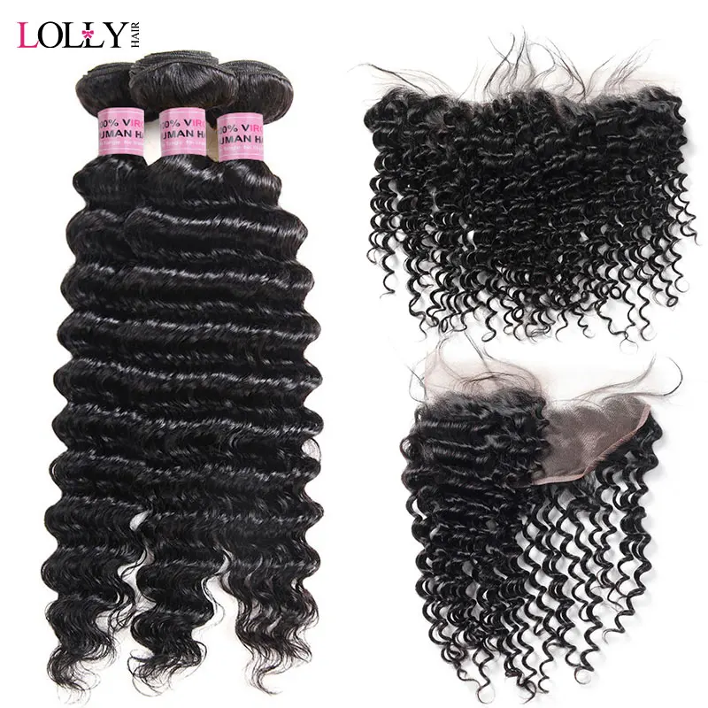Lolly Hair Deep Wave Bundles With Frontal 13X4 Inch Peruvian Hair Bundles With Frontal Closure Free Part Human Hair Non Remy
Lolly Hair Deep Wave Bundles With Frontal 13X4 Inch Peruvian Hair Bundles With Frontal Closure Free Part Human Hair Non Remy