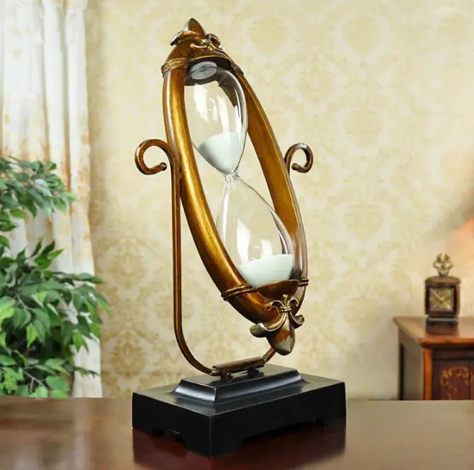 30CM Retro Europe Type Metal Swivel 30Min Sand Glass Sand Timer Clock Hourglass Arts And Crafts Study Bedroom Office Desk Decor
30CM Retro Europe Type Metal Swivel 30Min Sand Glass Sand Timer Clock Hourglass Arts And Crafts Study Bedroom Office Desk Decor