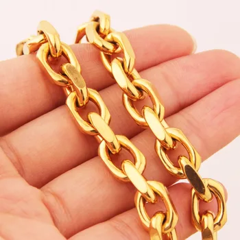 Men's Hip Hop Yellow Gold Stainless Steel 8mm Rolo Chain Necklace Toggle Clasp High Quality 18-40" Boy's Gift
Men's Hip Hop Yellow Gold Stainless Steel 8mm Rolo Chain Necklace Toggle Clasp High Quality 18-40" Boy's Gift