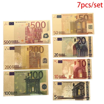 Hot Sale 7pcs/Set Euro Gold Foil Paper Money Arts Crafts Collection Gifts Non Currency
Hot Sale 7pcs/Set Euro Gold Foil Paper Money Arts Crafts Collection Gifts Non Currency