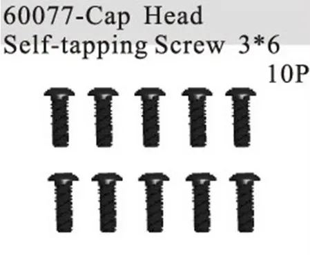 

HSP part 60077 Cap Head Self-tapping Screw (3*6) X12P For 1/8 RC model Monster Truck Buggy Car spare parts