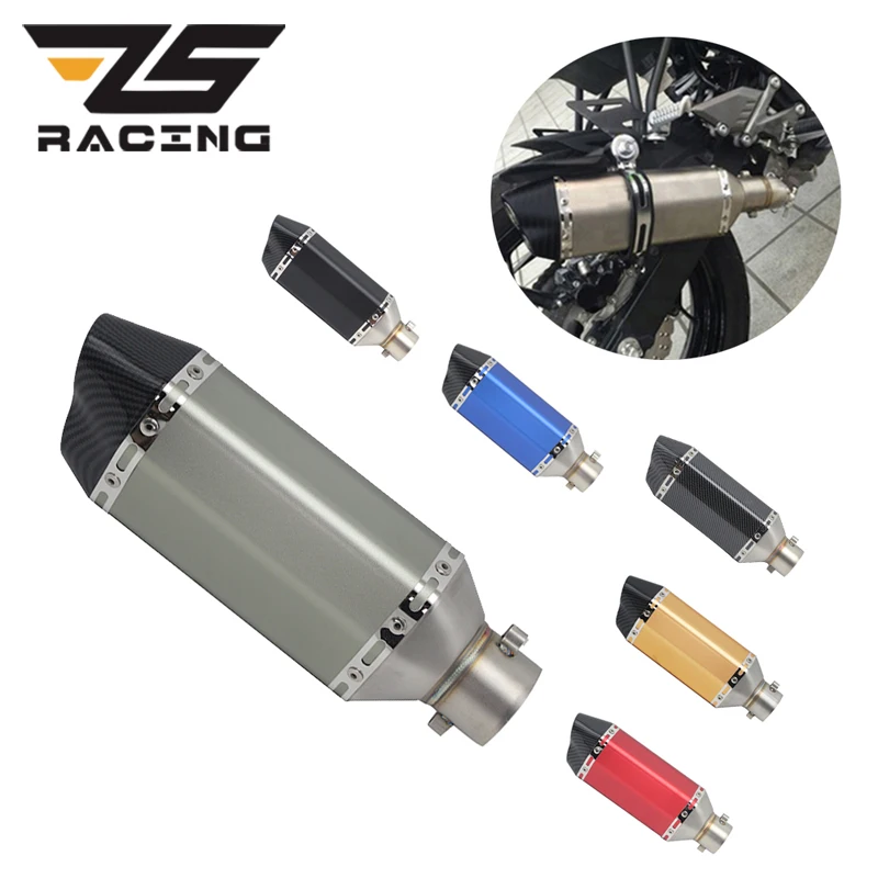 Выхлопной глушитель ZS Racing для мотоцикла выхлопной трубы 35-51 мм TRK502 CBR250 MSX125 CRF 230 TMAX