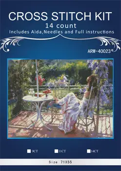 Wisteria Girl 14CT White Canvas People Needlework,Embroidery,DIY DMC Cross stitch kit,Pattern Counted Cross-Stitching
Wisteria Girl 14CT White Canvas People Needlework,Embroidery,DIY DMC Cross stitch kit,Pattern Counted Cross-Stitching