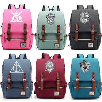 2019 Deathly Hallows Slytherin Gryffindor Hufflepuff Boy Girl Student School bag Teenagers Canvas Women Bagpack Men Backpack
2019 Deathly Hallows Slytherin Gryffindor Hufflepuff Boy Girl Student School bag Teenagers Canvas Women Bagpack Men Backpack