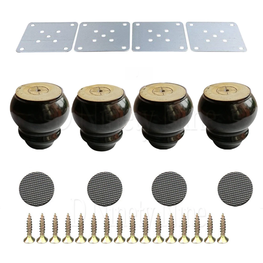 10x6x4cm White&Black Wood Gourd-shaped Furniture Table Sofa Desk Legs Feet Pack of 4
10x6x4cm White&Black Wood Gourd-shaped Furniture Table Sofa Desk Legs Feet Pack of 4